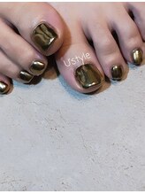 ユーズスタイル(U’style)/ゴールドミラーフットネイル