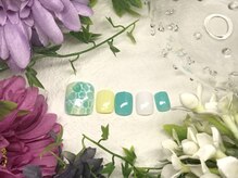 ネイルサロン&スクール ジーナ(GINA)/パステルグリーン☆爽やかネイル