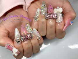 【ロングネイル】フワフワネイル