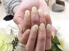 クリア☆押し花ネイル