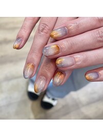 ブルー×オレンジミラー