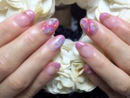 フラワー乙女ネイル