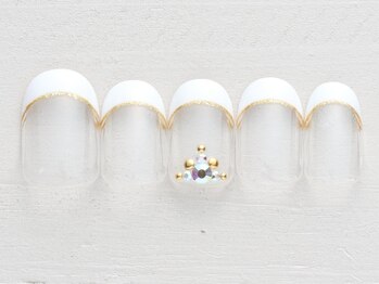 ノーネイル アゲオ イオンモール上尾(NO NAIL AGEO)の写真/【フレンチ¥3990】毎月変わるデザインは必見!カラー変更OK!安いのにデザインが可愛いと人気♪上尾駅
