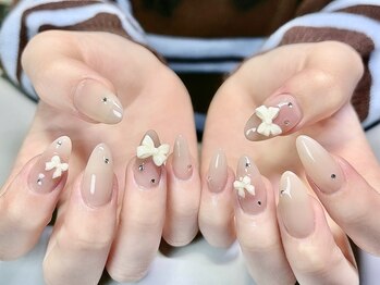 グランスネイル(glance nail)/長さだし持ち込みネイル