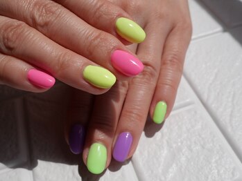 バケーションネイル　ワンカラー