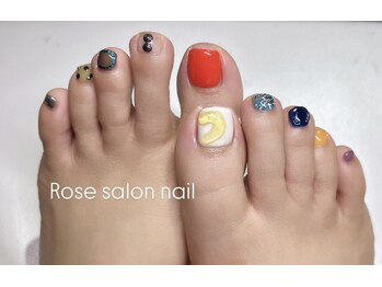 トータルビューティーローズ(Rose)/ニュアンスフットネイルデザイン