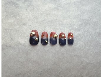 秋色スタッズネイル☆