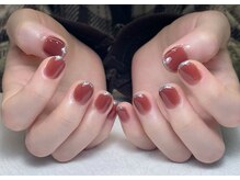 メオネイル(MEO NAIL)/ワンカラーxラメライン