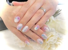 ブリエカドー(Briller Cadeau)/紫陽花オーロラネイル