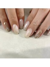 ノエム ネイルサロン(NOEM)/マーブル×ミラーアート