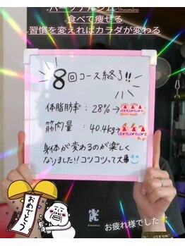 パーソナルジム ストリームライン(Streamline)/8回コース終了のお客様♪