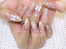 フローラ/リボン×ハートネイル
