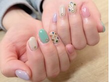 シンプルコースのくすみパステル