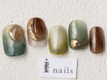 アイネイルズ 渋谷店(I nails)/ニュアンスグリーン