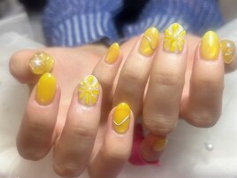 夏/ぷっくりフラワー/ミラー