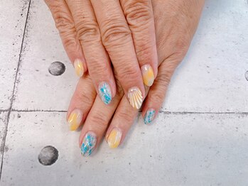ネイル ビューティーマジック 葛西本店/イエローマーメイドネイル