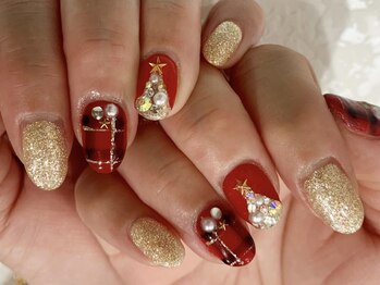 ネイルズアリー 立川店(Nails ally)/クリスマス×チェック