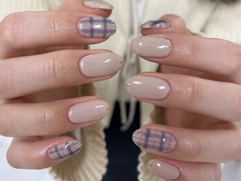 クムネイル 経堂(kkum nail)/チェックネイル
