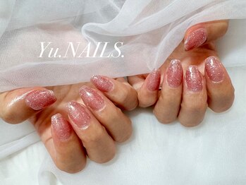 ユーネイルズ 恵比寿(Yu.NAILS.)/飴色ちゅるんフラッシュネイル
