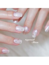 たゆ ネイル(たゆnail)/パラジェルホワイト星ネイル