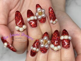 【ロングネイル】パールネイル