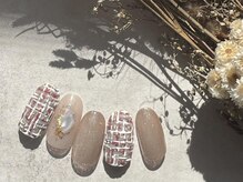 キキネイル 二子玉川(kikinail)/11.12月定額B ツイードネイル