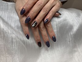 マグネット×ラメ
