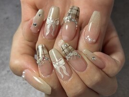 【パラジェル】チェックネイル