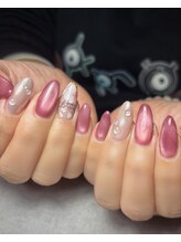 ザ ネイル パーラー 博多駅(The Nail Parlor)/上品桜ネイル×ピンクオーロラ