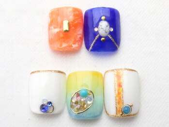 ユースタイル 新宿店(U-style)/春夏秋冬フットネイルシンプル