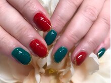 アイリッシュネイル 久屋大通店(Irish Nail)/レッド×グリーン