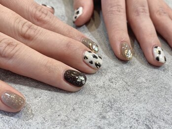 スリーラッシュアンドエルフネイル 折尾浅川店(threelash&elf.nail)/【パラジェル】ダルメシアン