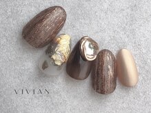 ヴィヴィアン ネイル(Vivian nail)/ニュアンスブラウンネイル