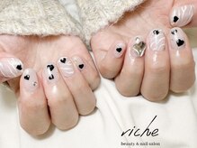 リーチェ ビューティアンドネイルサロン 大名店(Beauty&Nail Salon)/キュート☆ゼブラネイル♪