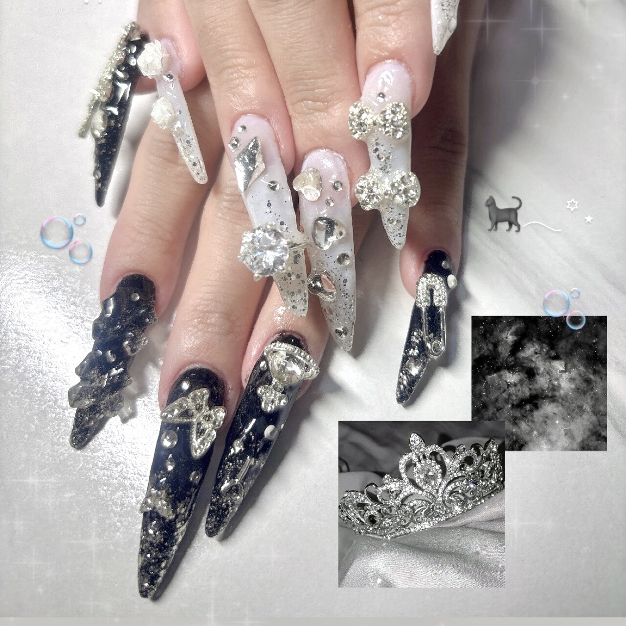 【Hand】アート＆パーツ付け放題《ゴテゴテ》90分+長さ出しチップ10本