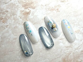 エムアンドディビューティサロン 銀座店(M&D)/冬のホワイト×ブルー