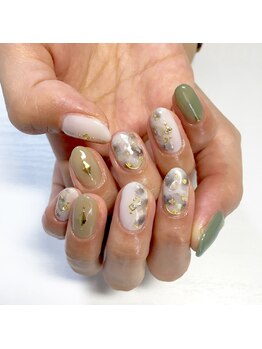 テラックス/カーキ べっ甲