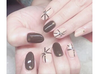 バレンタインネイル