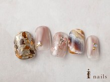 アイネイルズ 横浜EAST店(I-nails)/メタリックくすみニュアンス