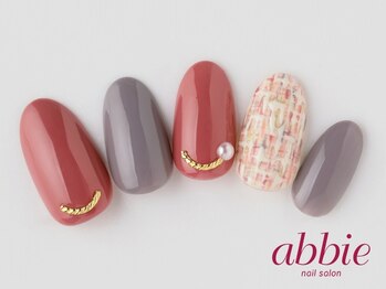 ネイルサロンアビー 北千住店(abbie)/ピンクツイード ¥10736