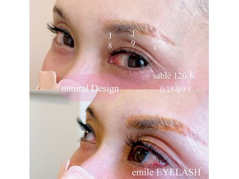 エミルアイラッシュ 東高円寺店(emile EYELASH)/最高級セーブル120本