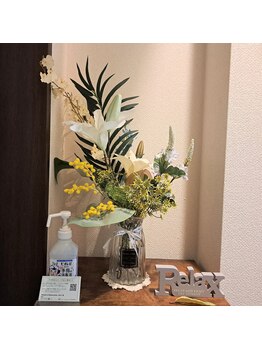 みらくる/入り口のアートフラワー