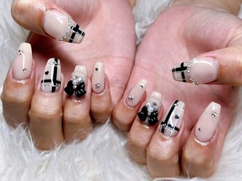 セリシール(Cericier)/チェック×リボンネイル♪