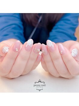 ピオニーネイル(peony nail)/ふんわりフラワーレース