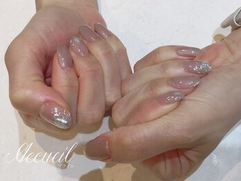 アクイユ 銀座店(ACCUEIL)/キラキラシェルネイル