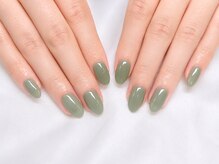 ネイルビジョルノ つくばみどりの店(Nail Begiorno)/ワンカラーネイル　カーキ　