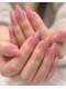 リリネイル 四日市(Lili nail)の写真/【長さ出し10本OK◎】すらっと美しい指先×繊細な手描きフラワーで思わず見惚れる華やかネイル☆