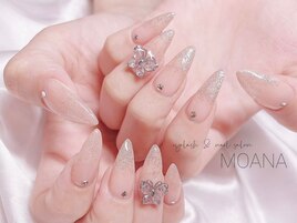 simple綺麗め♪ちょうちょnail