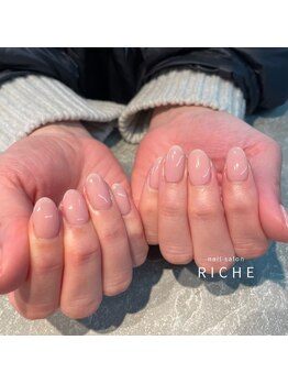 リッシュ(RICHE)/春の桜ピンクワンカラーネイル