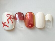 カラ ネイル 中津店(calla nail)/ゆるリボン♪